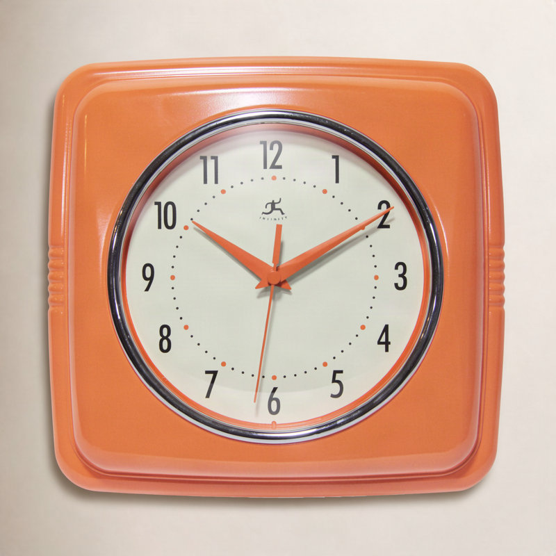 Hashtag Home Orrwell Square Plastic Wall Clock 9.25 Inches